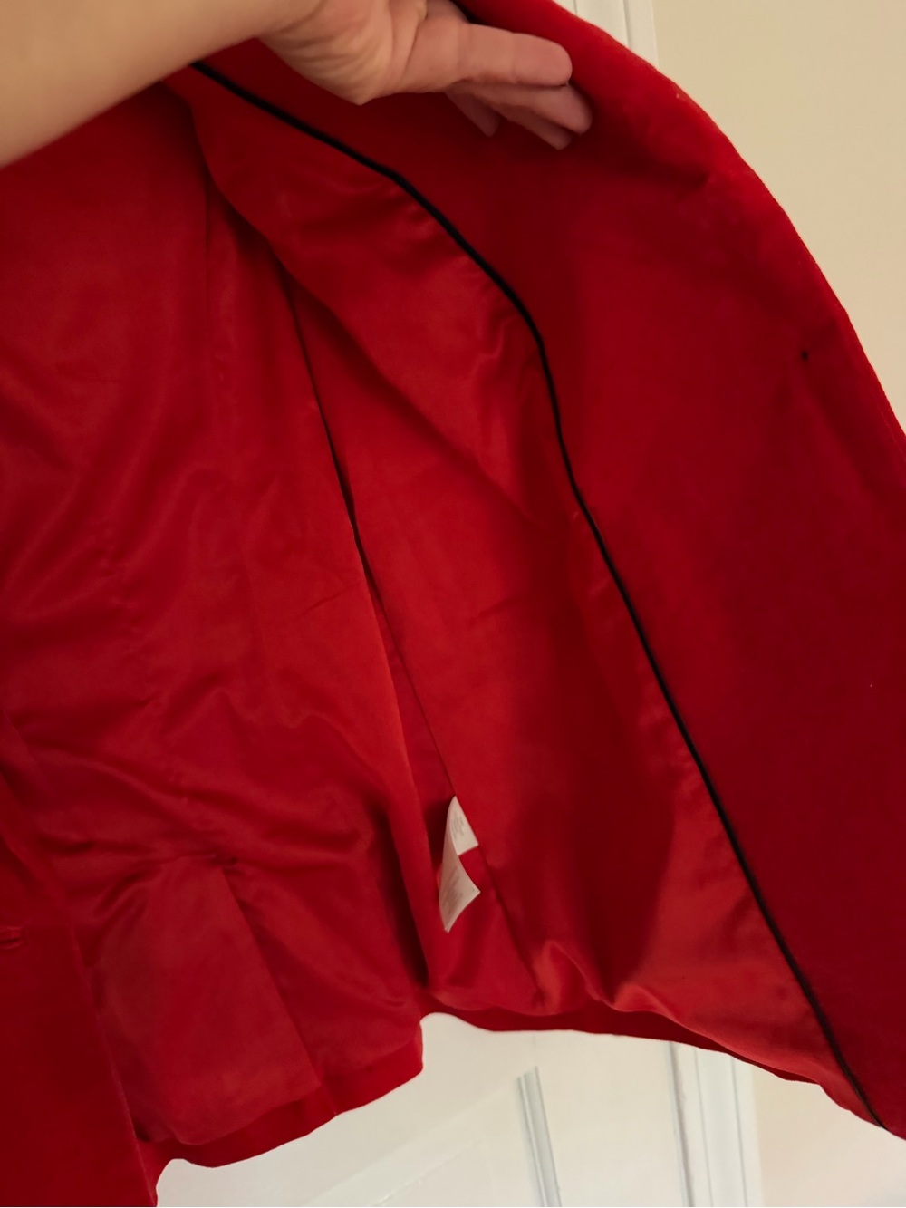 Boden Red Single-Button Velvet Blazer - Picture 8 of 8